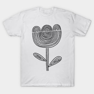 line art flower T-Shirt